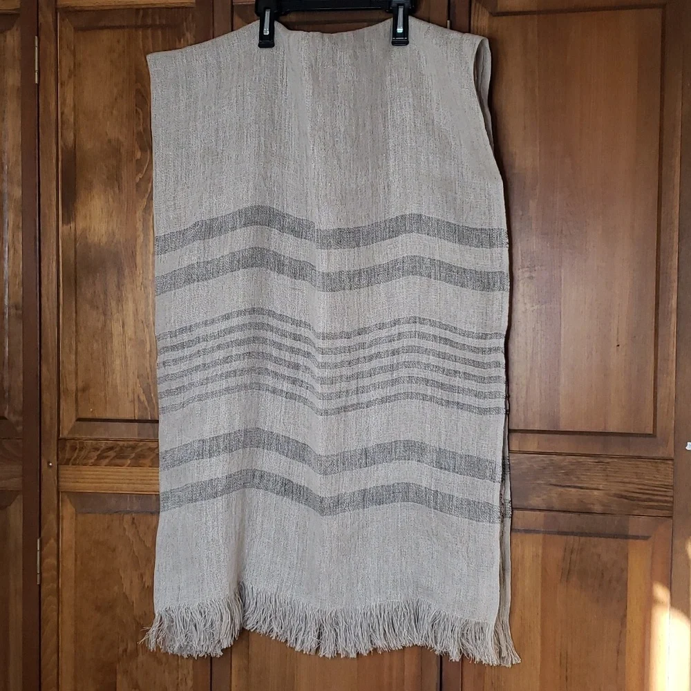 Arhaus NWOT Linen Striped Table Cloth Runner